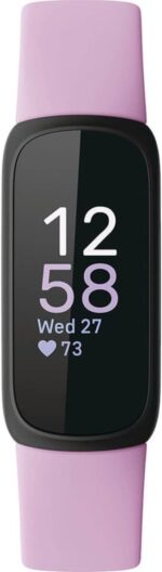 Fitbit Inspire 3 Health &-Fitness-Tracker with Stress Management, Workout Intensity, Sleep Tracking, 24/7 Heart Rate and more, Lilac Bliss/Black, One Size (S & L Bands Included) - Image 3