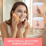 IMPRESA Face Scrubber Exfoliator Sponges - Regular Puff - Natural Medical-Grade Foam - 10 Pack Reusable Exfoliating Pads - Deep Cleanse & Dead Skin Removal - Normal to Oily Skin - Image 3