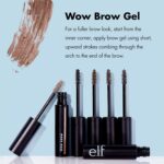 e.l.f., Wow Brow Gel, Volumizing, Buildable, Wax-Gel Hybrid, Creates Full, Voluminous-Looking Brows, Locks Brow Hairs In Place, Neutral Brown, Fiber-Infused, 0.12 Oz - Image 3