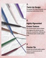 Blue Mascara and Eyeliner Set, 5D Waterproof Mascara Volume and Length Natural Lengthening Curling, Smudge Proof Blue Eyeliner Pencil, Natural Eye Makeup Kit for Women, Christmas Set-02 - Image 7