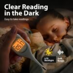 Boncare 9 Seconds Basal Body Thermometer for Ovulation, Oral Thermometer for Adults and Kids - Accurate Rectal Thermometer, with Fever Alarm and Large Display (Rice-White) - Image 6