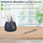 [Silver] EarCentric EasyCharge Rechargeable Hearing Aids (Pair) for Seniors, Behind-The-Ear BTE Ear Aid PSAP digital Personal sound amplification products devices with Noise Cancellation - Image 3