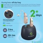 [Silver] EarCentric EasyCharge Rechargeable Hearing Aids (Pair) for Seniors, Behind-The-Ear BTE Ear Aid PSAP digital Personal sound amplification products devices with Noise Cancellation - Image 4