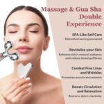 Stainless Steel Gua Sha and Face Roller Set, Facial Tool for Face Sculpting, Metal Skin Care, Massager for Women - Image 3