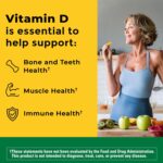 Nature Made Vitamin D3 2000 IU (50 mcg), Vitamin D Supplement for Bone, Teeth, Muscle and Immune Health Support, 250 Softgels, 250 Day Supply - Image 3