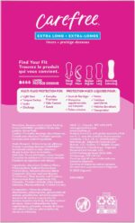 Carefree Panty Liners, Extra Long Liners, Unwrapped, Unscented, 100ct - Image 3