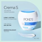 Pond's Nourishing Moisturizing Cream, Crema S, Fragrance Free, Ivory, 14.1 Oz - Image 3
