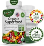 Organic Superfood Greens Fruits and Veggies Complex - Dietary Supplement with 14 Greens &14 Vegetables with Alfalfa Rich in Antioxidants Organic Ingredients Non-GMO (120 Count Pack of 2) - Image 3