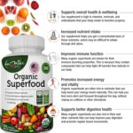 Organic Superfood Greens Fruits and Veggies Complex - Dietary Supplement with 14 Greens &14 Vegetables with Alfalfa Rich in Antioxidants Organic Ingredients Non-GMO (120 Count Pack of 2) - Image 4