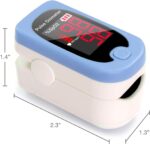 HealthSmart Pulse Oximeter for Fingertip, Displays Blood Oxygen Saturation & Pulse Rate, Accurate & Reliable, Batteries & Lanyard Included - Image 7