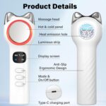 Warming and Cooling Firming Device, Light Face Tool with Vibration, Electric Skin Care Kit, Facial Massager with 46-70℉ Cold, 100-117℉ Hot - Image 5