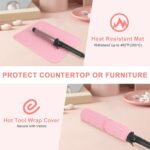 AMIJEAL Oversize Silicone Heat Resistant Mat for Hair Tools, Curling Iron Mat, Hot Tools Holder, Portable Flat Iron Hair Straightener Pad Cover for Travel Vanity Salon(14.2" x 11.0") - Image 4