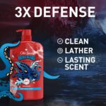 Old Spice Cleansing Body Wash for Men, 3X Defense, 24/7 Shower Fresh with Lasting Scent, 2-in-1 Body & Face Wash, Krakengard with Deep Ocean Scent, 33.4 (Pack of 4) - Image 3
