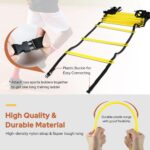 GHB Pro Agility Ladder Agility Training Ladder Speed 12 Rung 20ft with Carrying Bag - Image 3