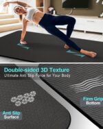 Extra Long & Wide Thick Yoga Mat for Tall Men & Women, 84'' x 32'' x 7mm Oversized Yoga Mat Double-Sided Non Slip, Pro TPE Yoga Mats with Strap - Image 4