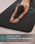 Extra Long & Wide Thick Yoga Mat for Tall Men & Women, 84'' x 32'' x 7mm Oversized Yoga Mat Double-Sided Non Slip, Pro TPE Yoga Mats with Strap - Image 5