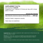 Swanson Saw Palmetto - Herbal Supplement Promoting Male Prostate Health Support - Natural Hair Supplement & Urinary Health Support (540 mg 250 Capsules) - Image 3