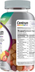 Centrum MultiGummies for Women 50 Plus, Multivitamin/Multimineral Supplement with Vitamins D3, E, B6, and B12, Assorted Fruit Flavor - 140 Count - Image 6