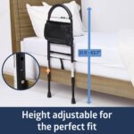 Medline Bed Assist Bar with Storage Pocket, Height Adjustable Bed Rail for Elderly Adults, Assistance for Getting In and Out of Bed at Home - Image 4