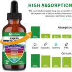 Zinc Quercetin Vitamin C D3 Liquid Immune Support with Organic Echinacea Elderberry, Immune Defense Drops Supplement for Adults- Vegan, Non-GMO, Gluten Free - 1 Fl Oz - Image 5