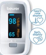 Beurer PO30 Fingertip Pulse Oximeter, Pain Free Blood Oxygen Saturation & Heart Rate Monitor with 4 Display Options, Lanyard, Storage Bag & Batteries Included - Image 3