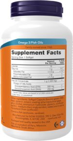 NOW Foods Supplements, Ultra Omega-3 Molecularly Distilled and Enteric Coated, 180 Softgels - Image 3