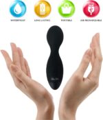 Mini Personal Massage Device - Compact - Lightweight - Small & Quiet - USB Rechargeable - for Muscle Tension Relief in Neck, Back, Shoulders, Legs and Feet (Black) - Image 3