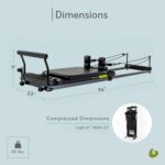 Balanced Body Metro IQ Pilates Reformer with Wheels, Pilates Exercise Equipment, Workout Equipment for Home or Studio, Black Upholstery - Image 4