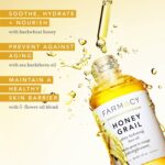 Farmacy Honey Grail Hydrating Face Oil - Nourishing Oil for Skin & Hair - Infused with Sea Buckthorn, Rosehip & Buckwheat Honey to Moisturize & Maintain a Healthy Skin Barrier (30ml) - Image 3