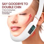 Intelligent Electric Double Chin and V-Shaped Face Machine with 8 Modes & 15 Adjustable Intensities - Women's V-Face Device - White - Image 4