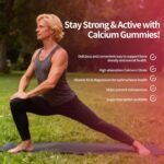 1200mg Calcium Citrate Gummies with Vitamin D3 for Women & Men, Sugar Free Chewable Calcium Supplements, Support Bone, Muscle & Immune, Strawberry Flavor - Image 5