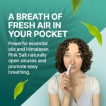 Basic Vigor Pocket Neti Breathe Easy Himalayan Salt Aromatherapy Sinus Inhaler 2 Pack with Essential Oils. Natural Nasal Stick/Nasal Inhaler with Eucalyptus. Made in The USA. - Image 3