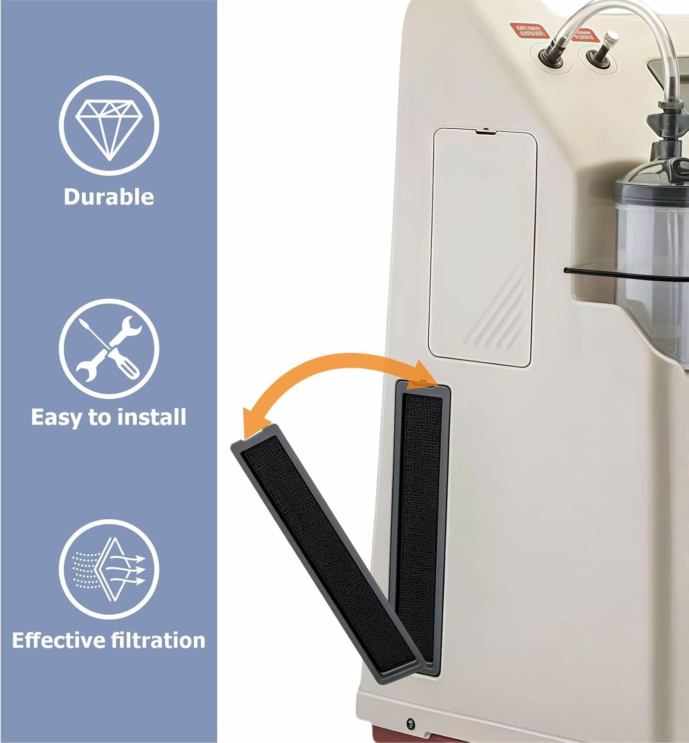 Oxygen Concentrator Filter Cotton Compatible with INVACARE, O2 Generator Machine Replacement Accessories, 1 Pair - Image 3