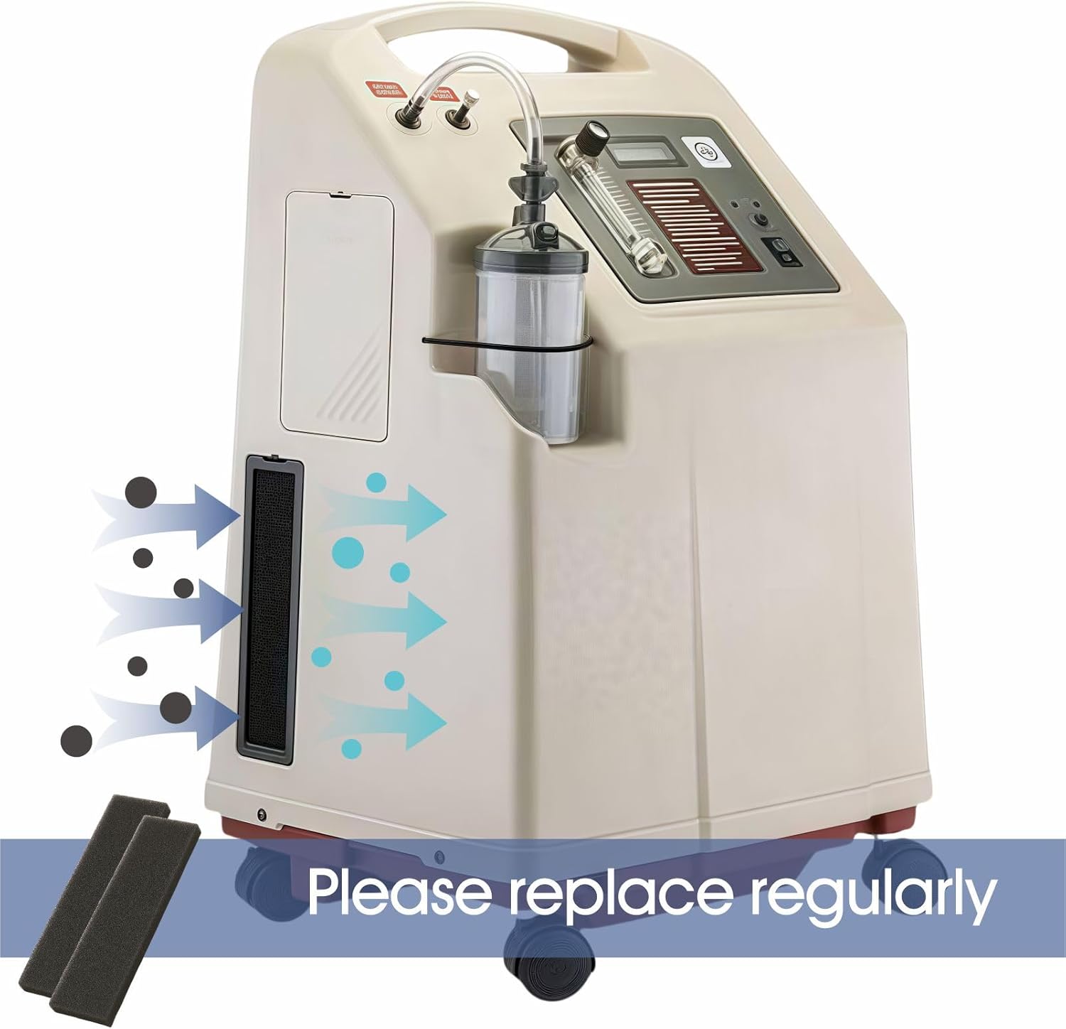 Oxygen Concentrator Filter Cotton Compatible with INVACARE, O2 Generator Machine Replacement Accessories, 1 Pair - Image 6