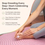 ZenToes Gel Toe Separators for Overlapping Toes, Bunions, Big Toe Alignment, Corrector and Spacer - 4 Pack (White) - Image 4