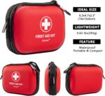 Mini First Aid Kit - 120 Piece Small Waterproof Hard Shell Medical Kit for Car, Home, Office, Travel, Camping, Sports, Outdoor, School - Emergency First Aid Supplies and Survival Kit (Red) - Image 3