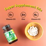 FlavCity Vitamin D3, K2 & Zinc - Triple Threat Supplement - Daily or Seasonal Immune Support - Vitamin D with K2 for Enhanced Absorption - Promote Healthy Bones & Skin (30 Capsules) - Image 3