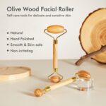 CHOSIN Face Roller Massage Tool, Facial Roller Tool for Lymphatic Drainage - Wrinkles, Lifting & Puffy Eyes for Women Men Self Care Gift (Olive Wood) - Image 3