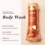 Caress Body Wash for Women, Shea Butter & Brown Sugar, Hydrating and Exfoliating Shower Gel for Gorgeous Radiant Skin, 20 fl oz, 4 Pack - Image 3