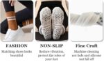 Flydo Pilates Grippy Socks with Grips for Women Yoga Non Slip Long Socks for Pure Barre, Ballet,Dance Workout 2-5 Pack - Image 7
