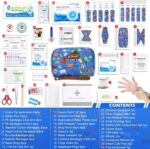 Portable Travel First Aid Kit for Kids and Adults, 143 Pieces All-Purpose Emergency First Aid Kit for Home, Car, Diaper Bag, Survival, Camping, Hiking, and More - Image 3