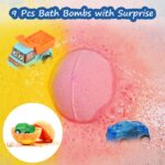 Bath Bombs for Kids with Toys Inside, 9 Pack Handmde Bath Bombs Set with Pull-Back Cars Inside, Rich Foam Color Bubble Set Boys Girls for Skin Moisturizing - Image 3
