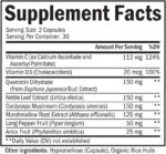Respiratory & Immune Lung Support Supplement with Quercetin, Vitamin D & Cordyceps, Helps Soothe Respiratory Tissues While Loosening Mucus, Lung Health Vitamins for Women & Men, 60 Capsules - Image 4