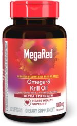 MegaRed Ultra Strength 1000mg Omega-3 Krill Oil Supplement with EPA/DHA, Astaxanthin & Phospholipids, No Fish Oil Aftertaste Supports Heart, Brain, Joint and Eye Health, 60 Count Softgels. - Image 5