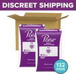 Poise Incontinence & Postpartum Pads for Bladder Leaks, 4 Drop Moderate Absorbency, Regular Length, 132 Count, Packaging May Vary - Image 3