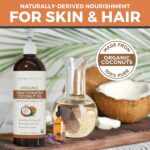 Viva Naturals Organic Fractionated Coconut Oil, 16 fl oz – Skin & Hair Moisturizer, Massage Oil, Carrier Oil for Essential Oils - Image 3