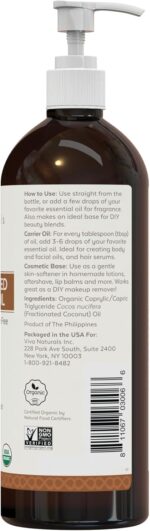 Viva Naturals Organic Fractionated Coconut Oil, 16 fl oz – Skin & Hair Moisturizer, Massage Oil, Carrier Oil for Essential Oils - Image 8