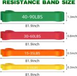 Resistance Bands for Working Out, Pull Up Assist Bands Set, Workout for Women and Men, Exercise Bands,Training, Plasticity, Physical Therapy at Home/Gym - Image 3