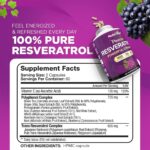 Nutrivein Premium Resveratrol 1450mg - 120 Caps: Pure Trans Resveratrol Supplement Enhanced with Green Tea Leaf & Acai Berry - Aging, Defenses, Brain, Heart, and Joint Support - Image 3