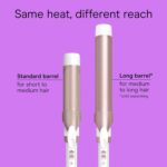 Conair Double Ceramic 1 ½-Inch Curling Iron, 1 ½-Inch Barrel Creates Soft Waves & Curls, Hair Curler for Use on Medium & Long Hair, White/Rose Gold - Image 4